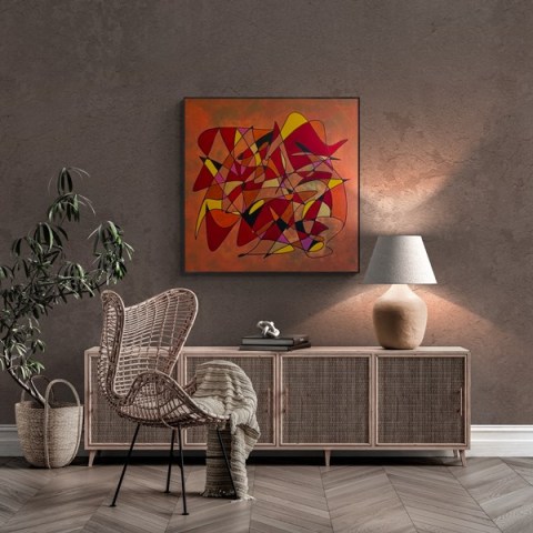 abstract painting, modern paintings, canvas paintings, 100x100cm, abstract paintings, Badey