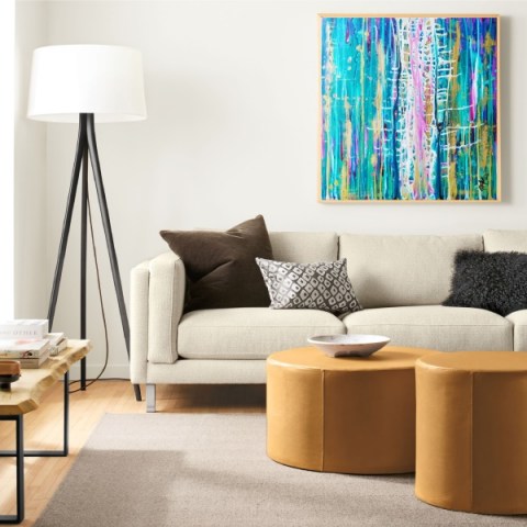 abstract painting, large modern art, charts, gallery